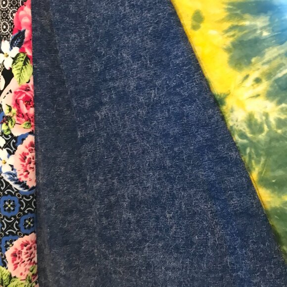 Denim duster/maxi coat Amber studios women's M Art to wear boho hippie fairy - Picture 4 of 12